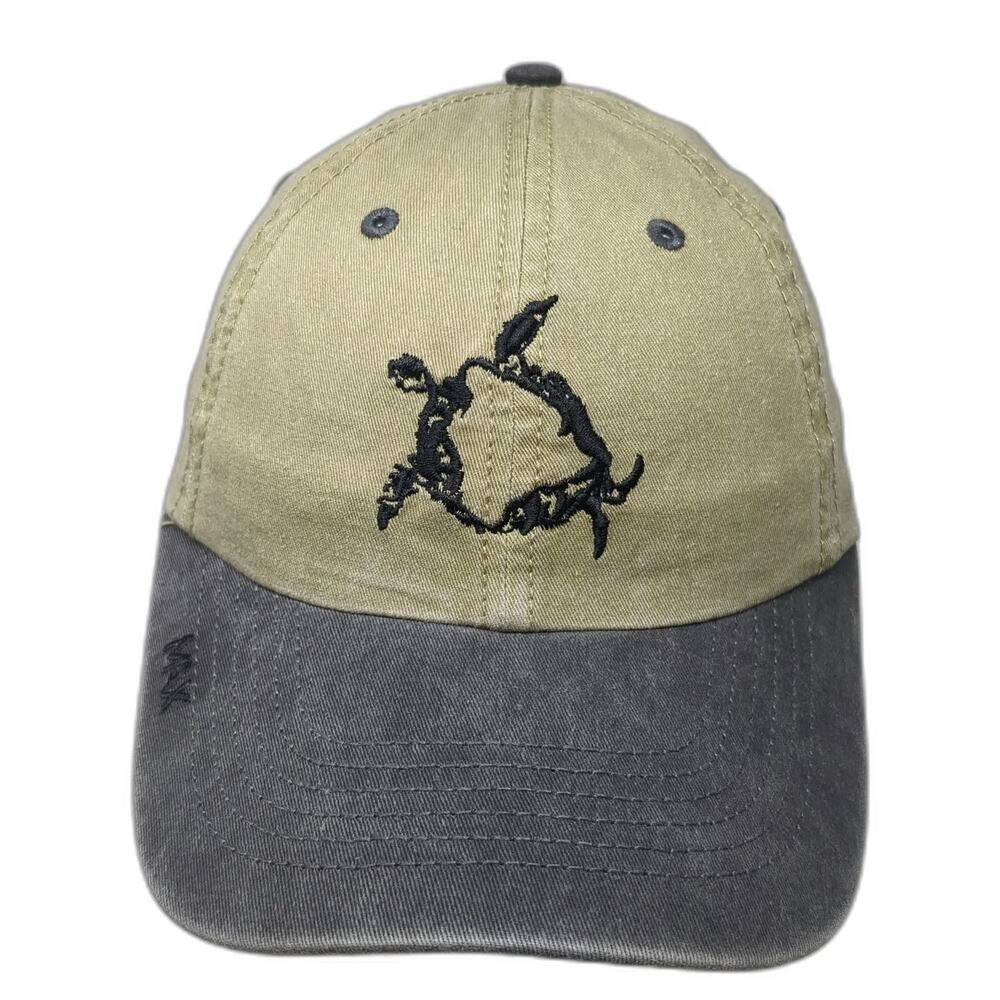 Max Baseball Cap Green Gray One Size Turtle Hawaii Honu State Flag Slideback Hat